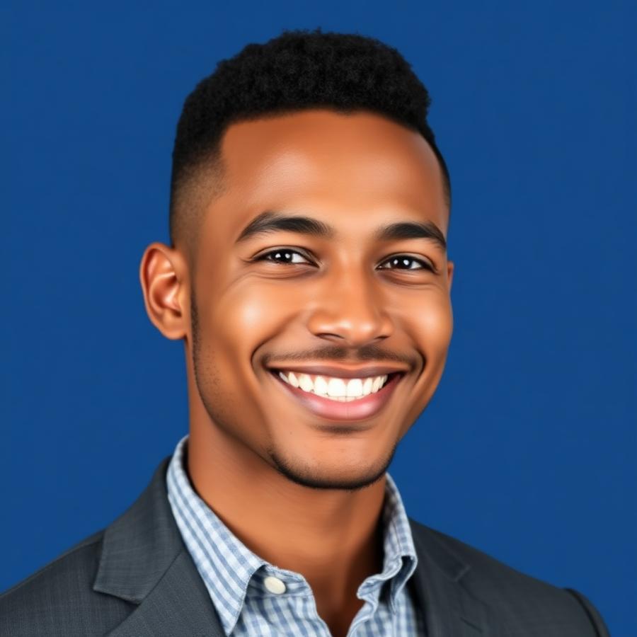 Professional headshot on a clean solid background for LinkedIn profile